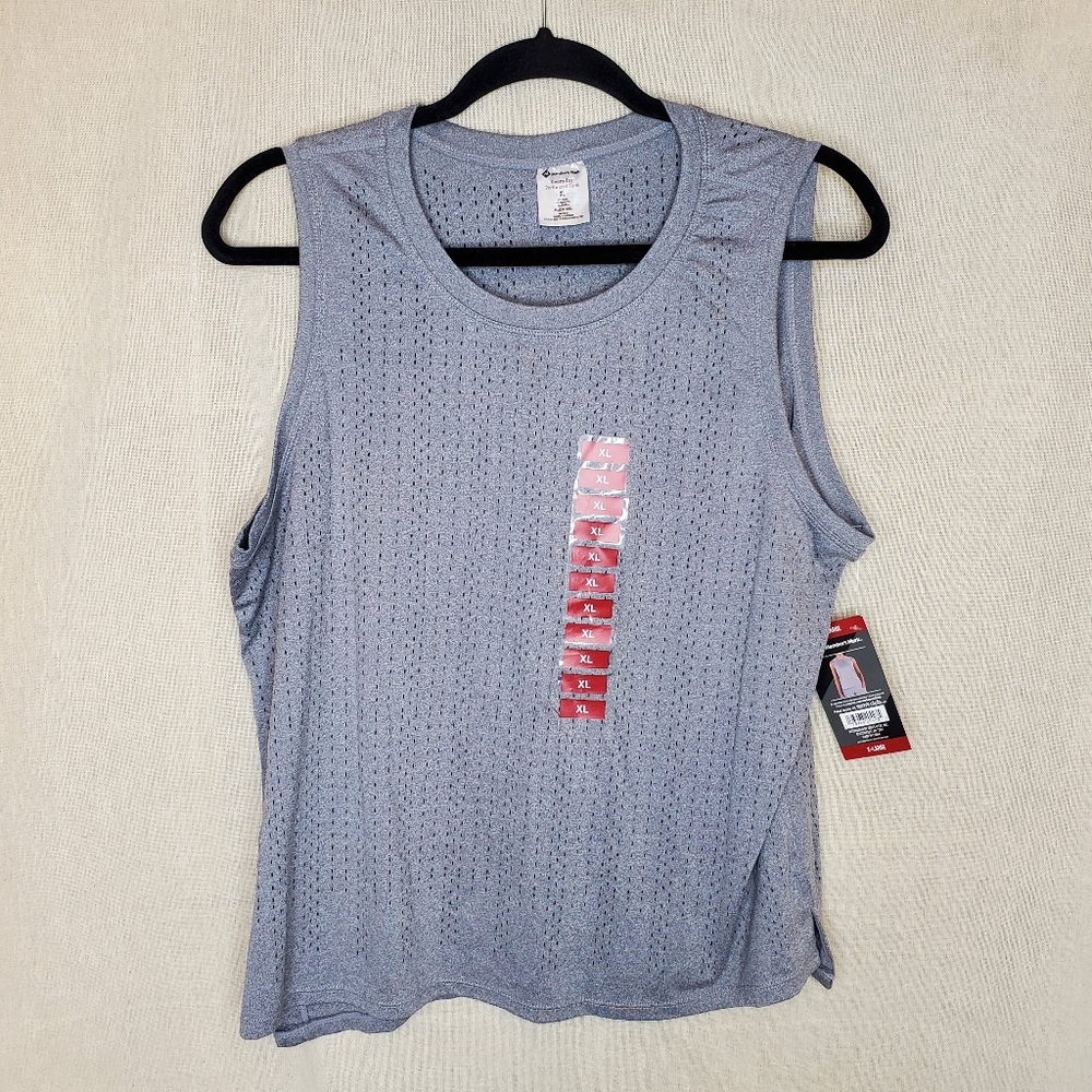 Members Mark Everyday Perforated Tank Gray Size X-Large NWT